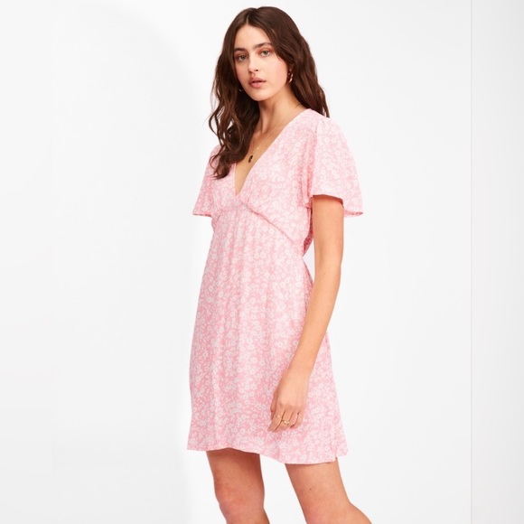 Billabong Floral Baby Pink Mini Dress - Picture 7 of 9